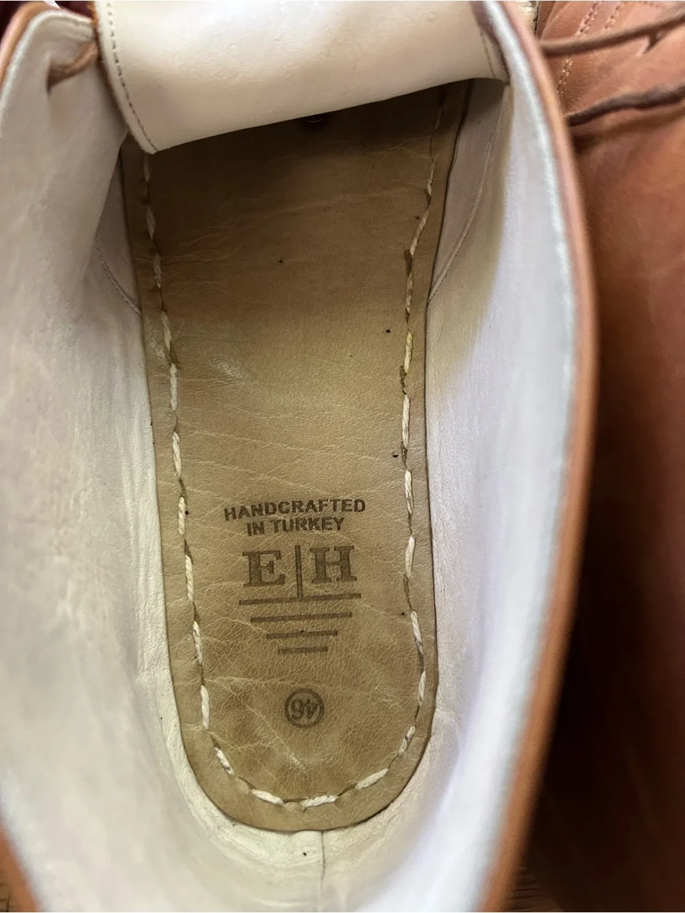 Earthing Harmony Barefoot Leather Shoes | Honey Brown | EU 46 | Made in Turkey